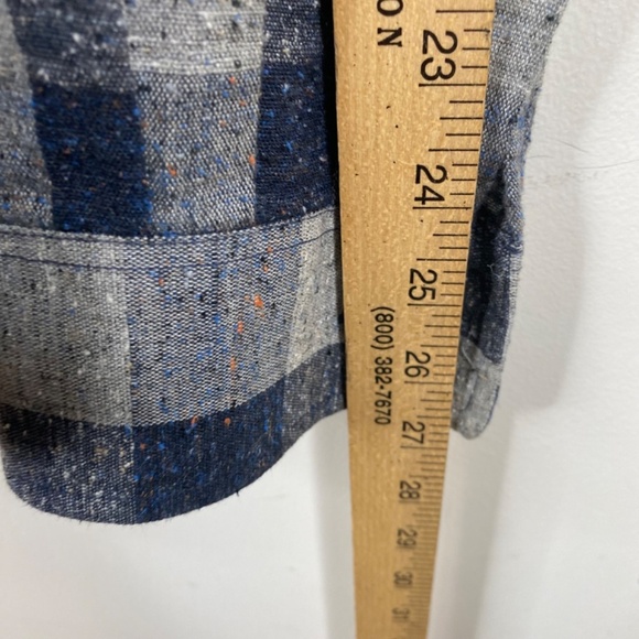 Johnnie O Flannel Shirt XL Plaid Silk Wool Surf Button Down Beach Fisherman Fall - Picture 12 of 13